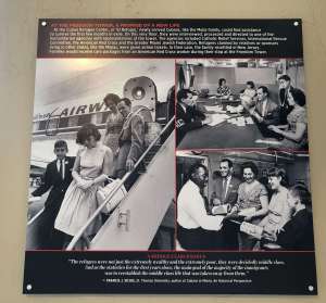 Refugee photos - exhibition at The Freedom Tower