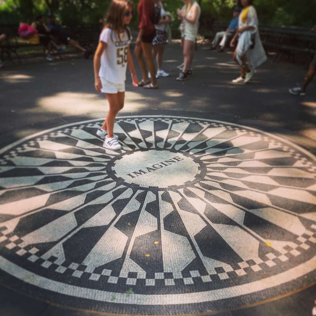 Strawberry Fields —John Lennon memorial in Central Park, New York City