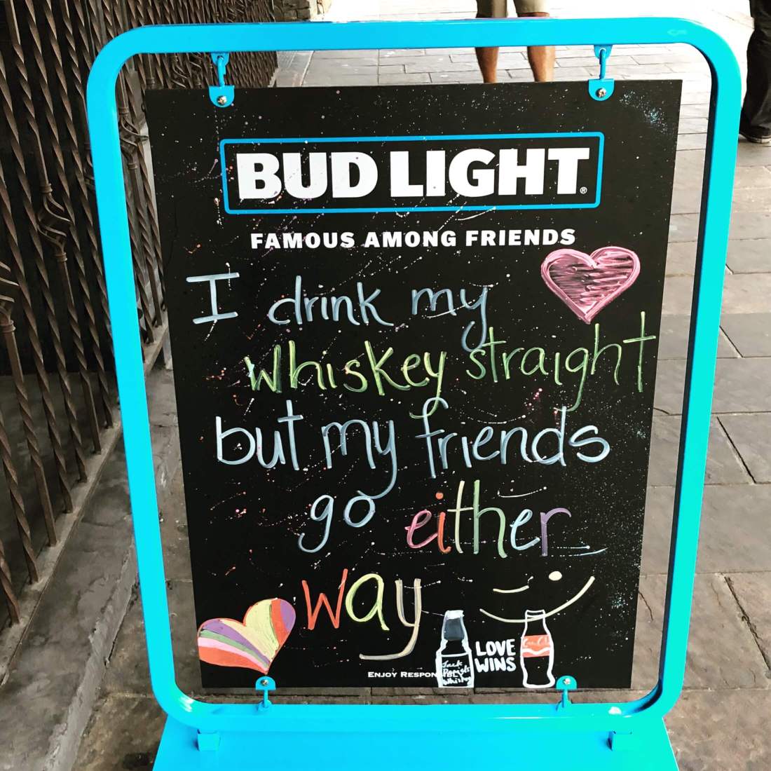 Billboard at a bar in 6th steet, Austin, Texas