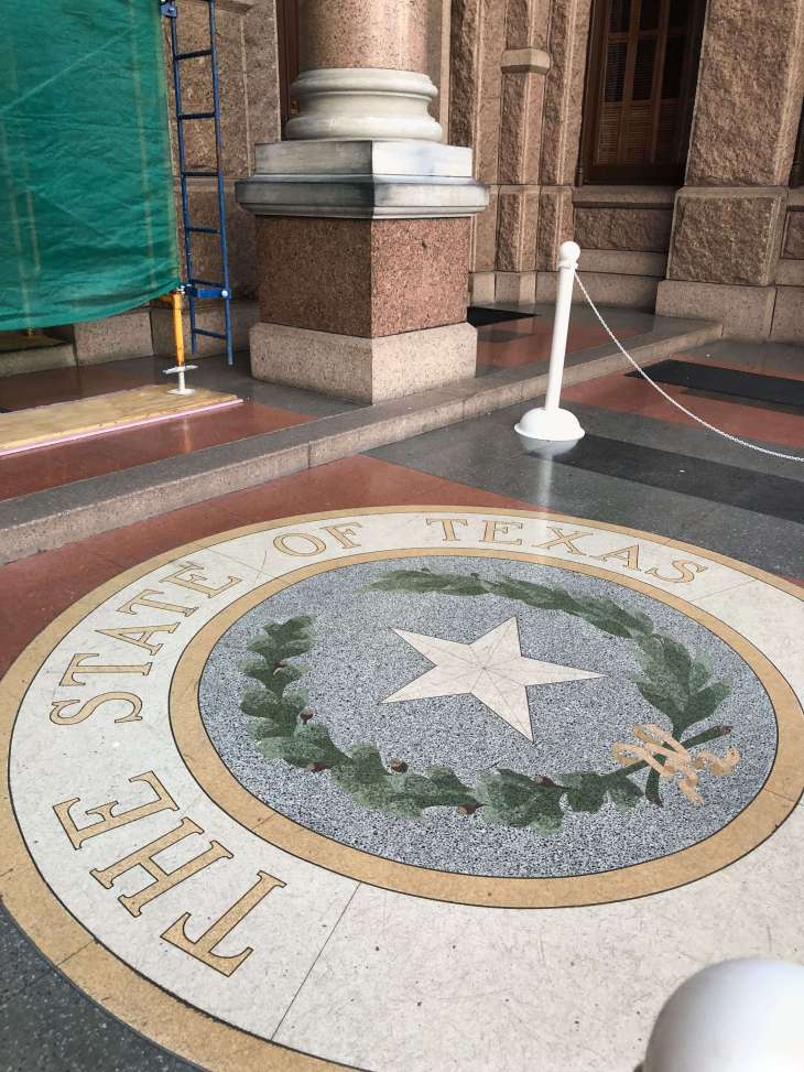 Outside the Texas State Capitol in Austin