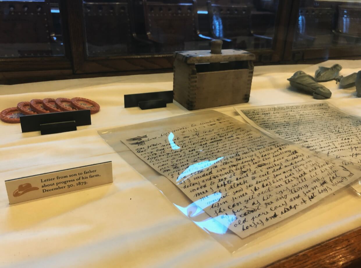 Letter from son to father about the progress of his farm, State Capitol of Texas, Austin