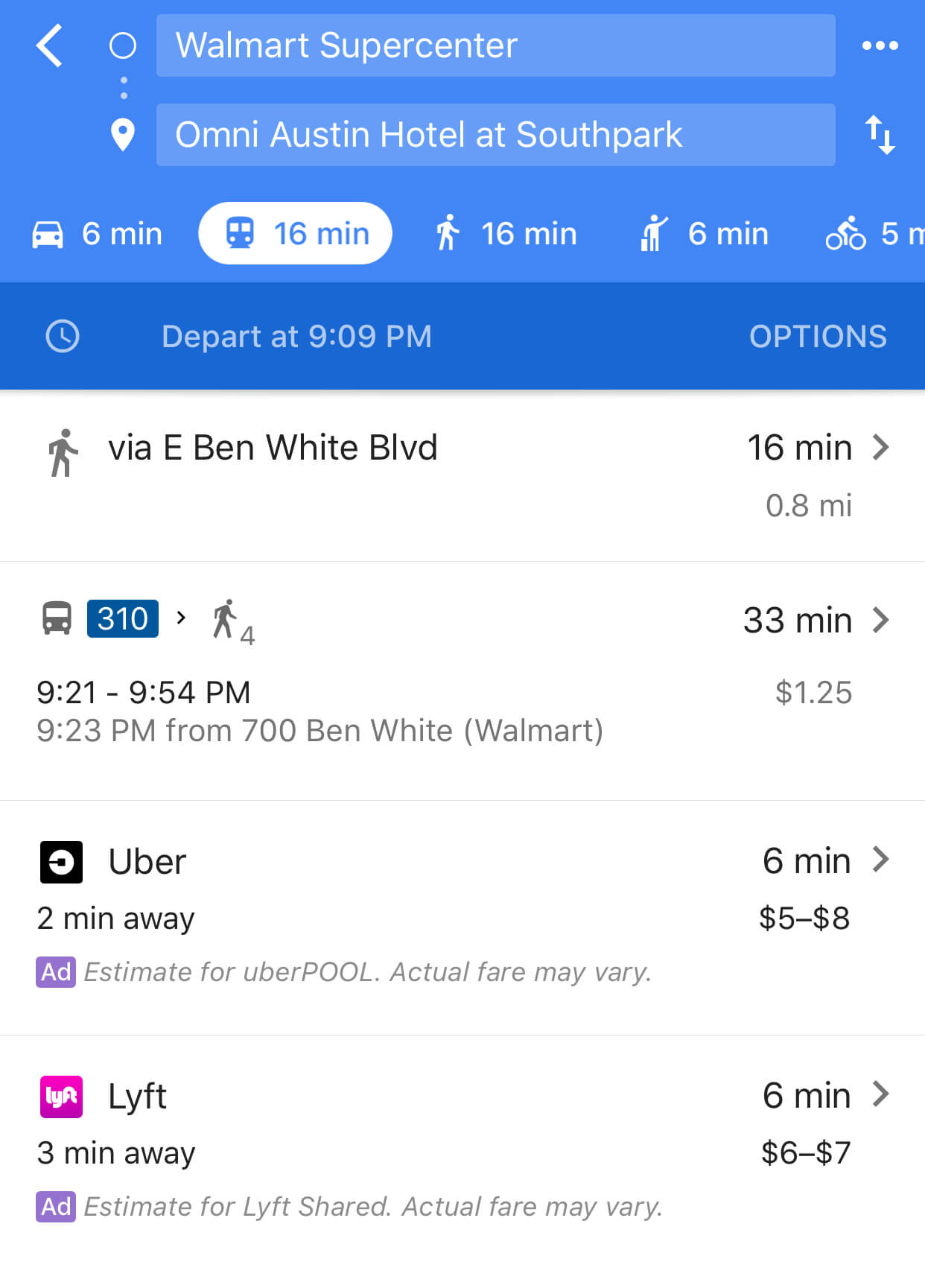 Walking in Austin, Texas
