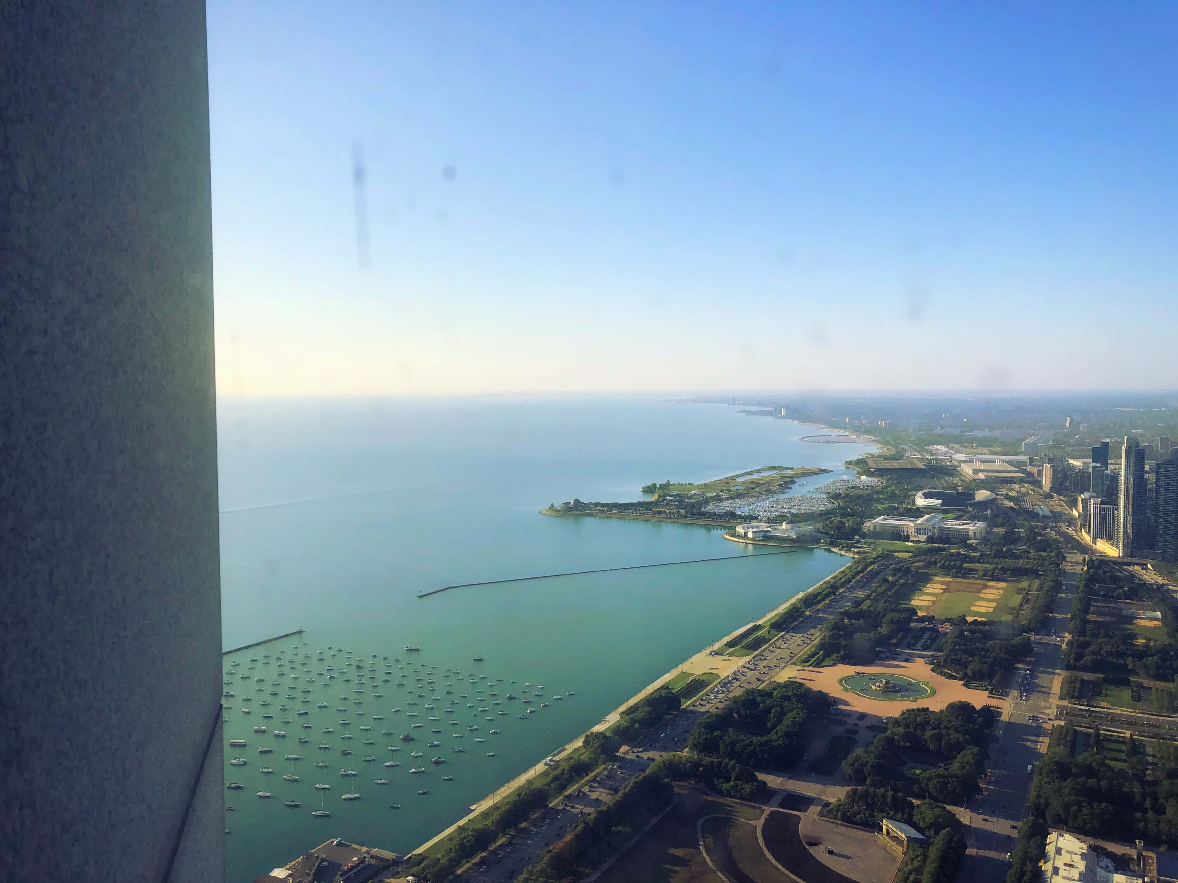 Downtown Chicago as seen from above