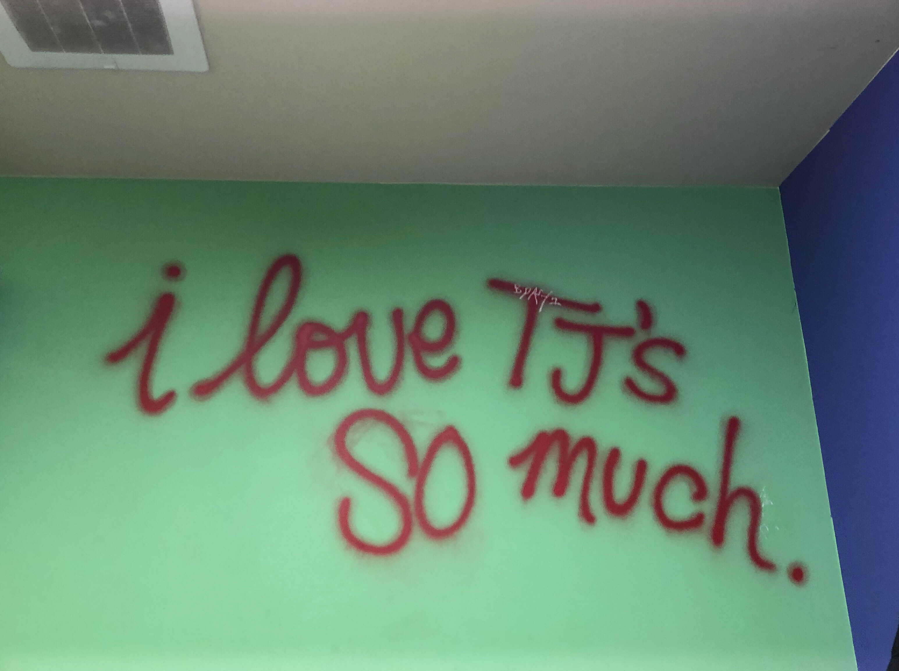 I love TJ's so much mural in Trader Joe's, downtown Austin, Texas