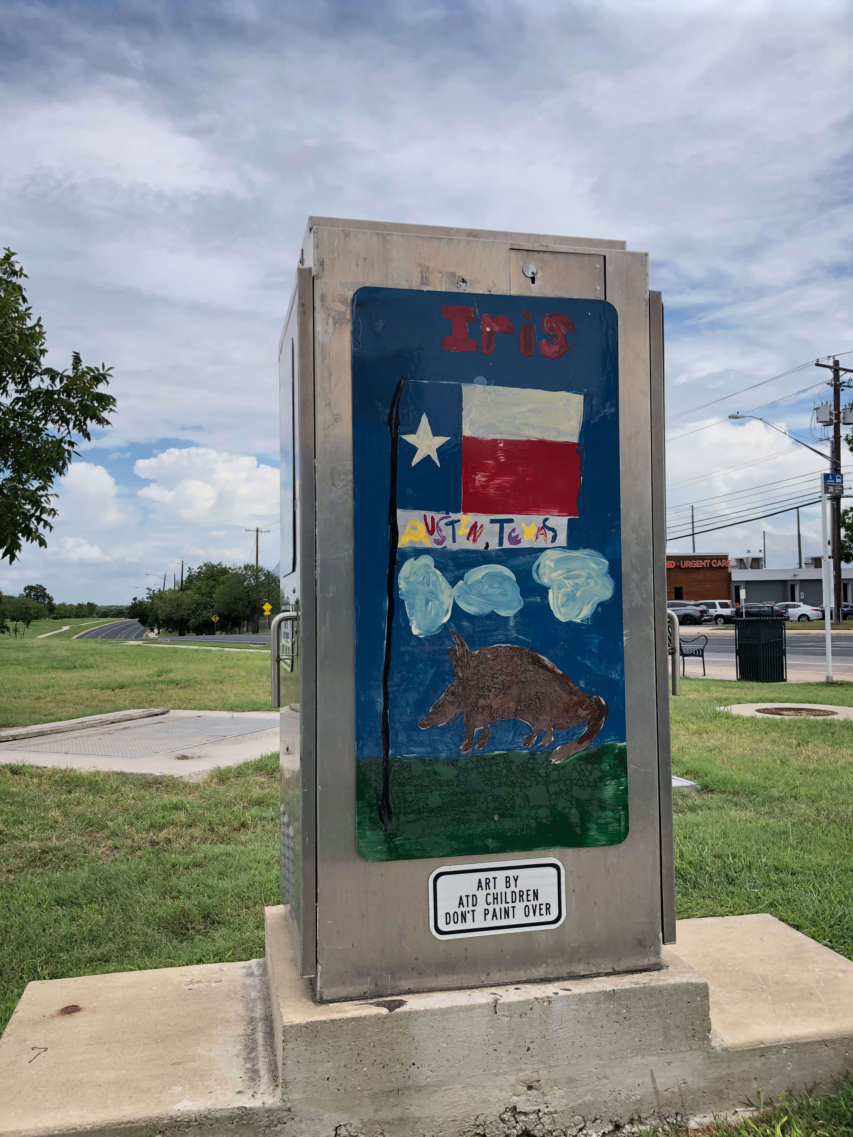 Postbox art in Austin