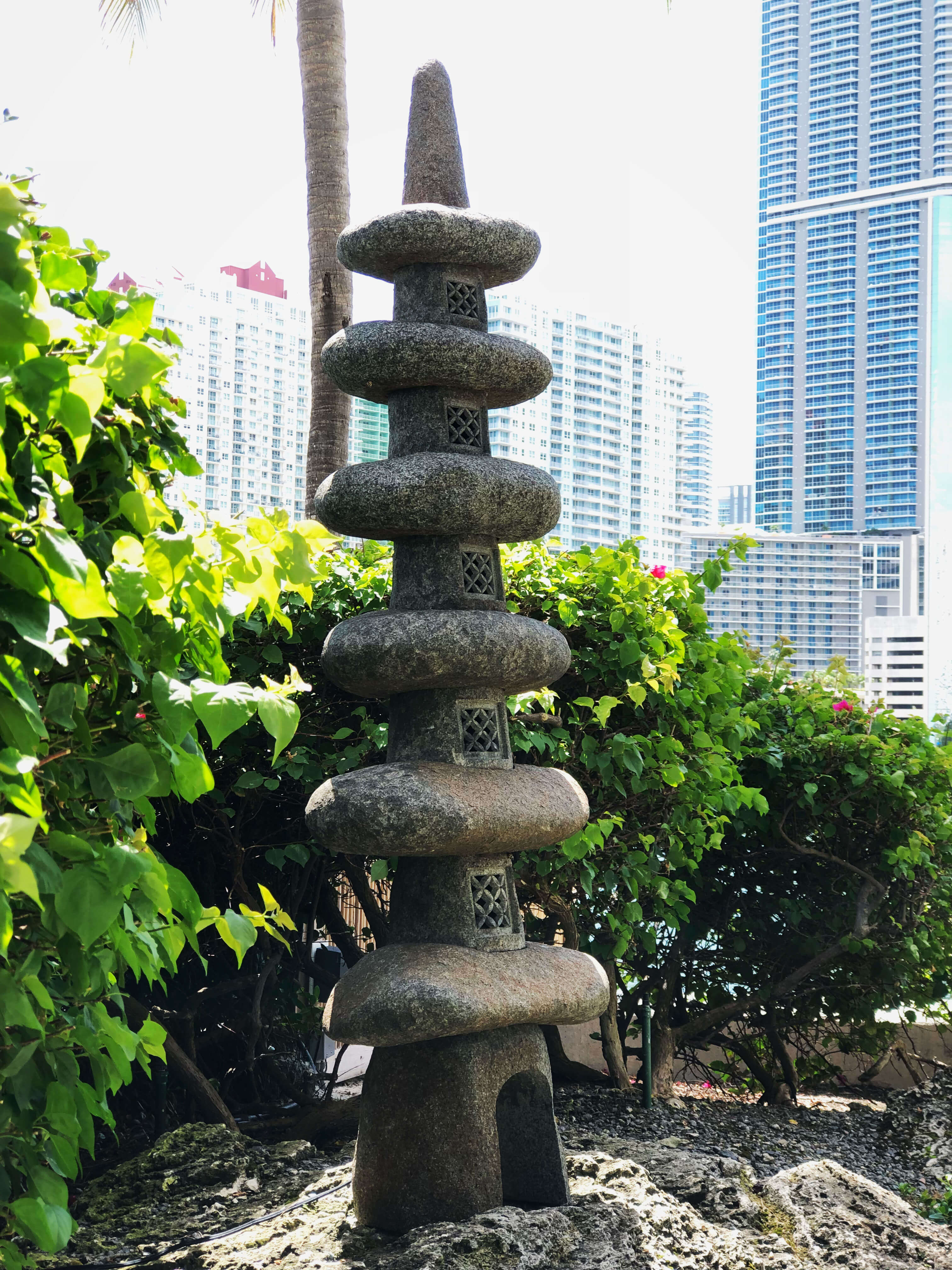 Step stone art work at Brickell Park in Miami