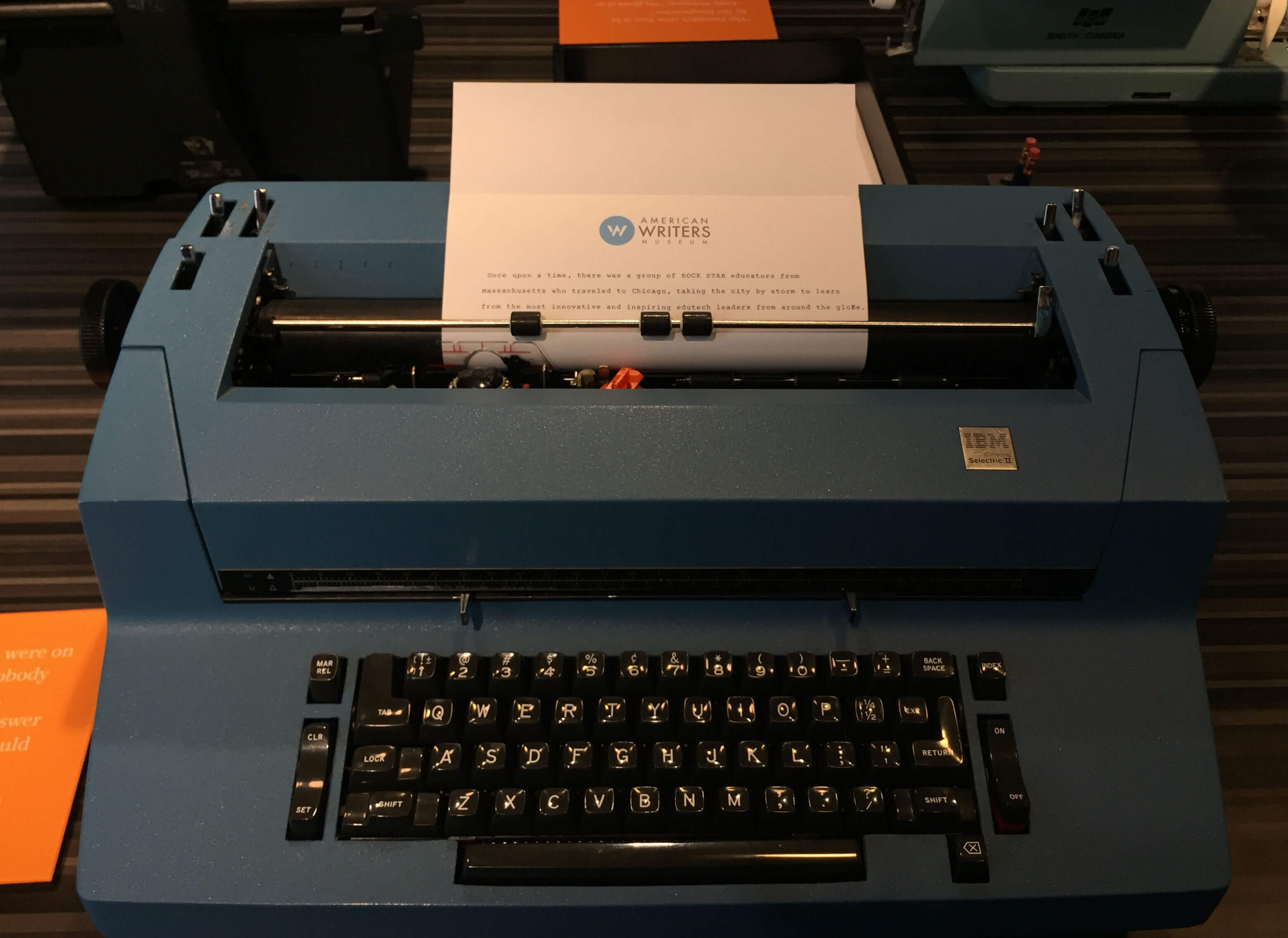 Vintage typewriter at the American Writers Museum in Chicago