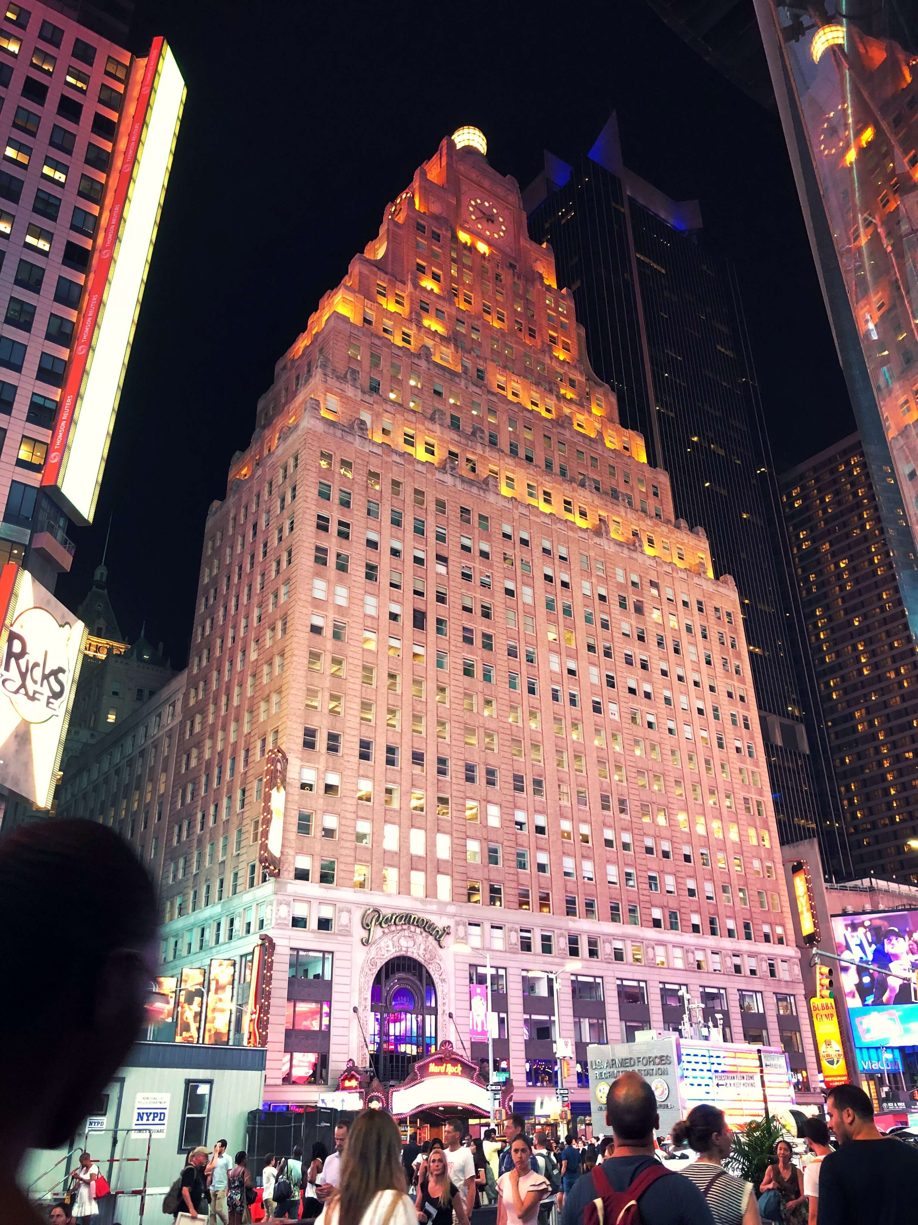Paramount building in New York City