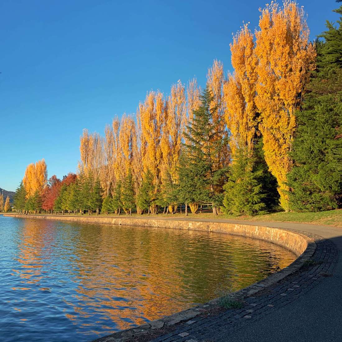 Sunset by the Lake Burly Griffin, Canberra, Australia