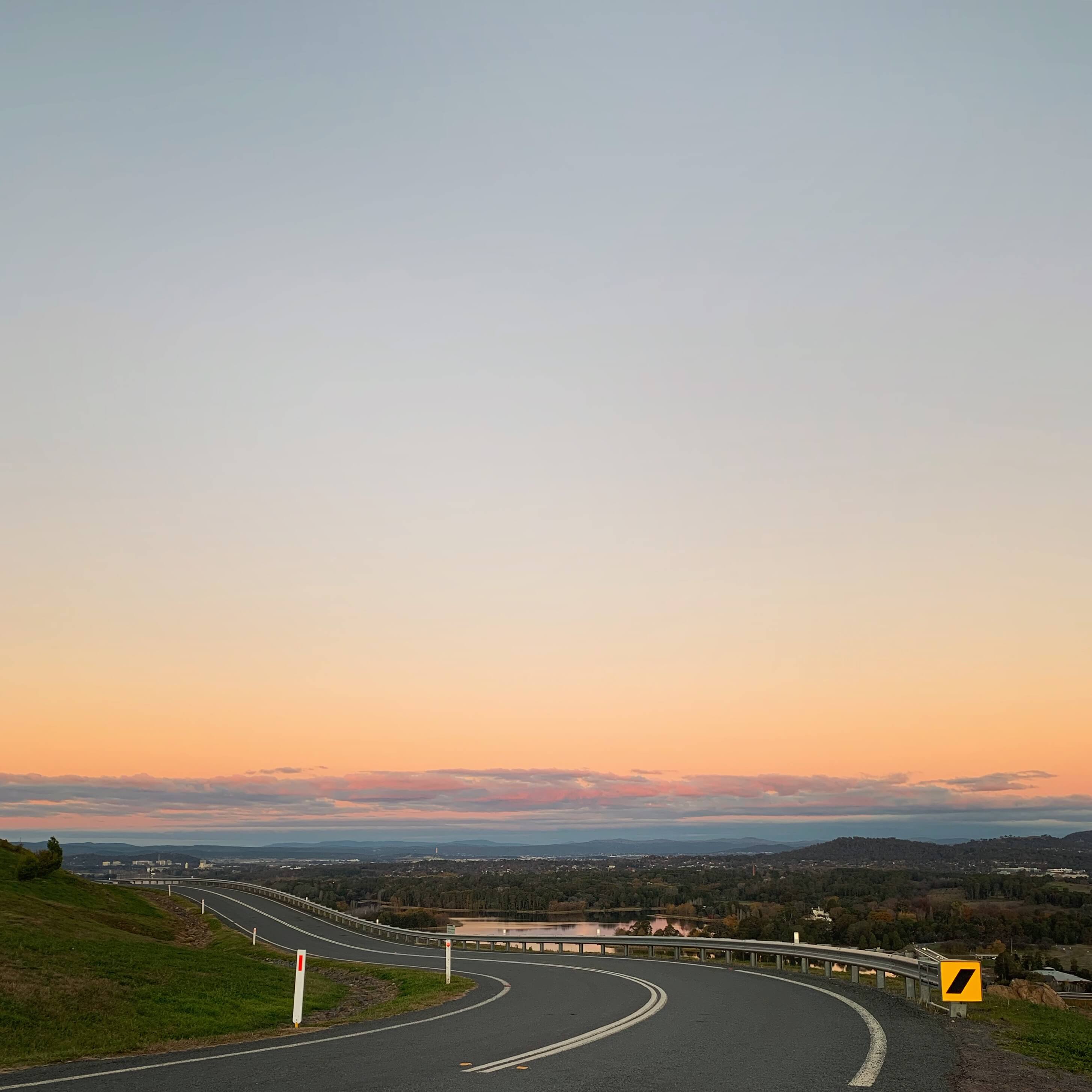 Sunset over the National Arboretum, Canberra