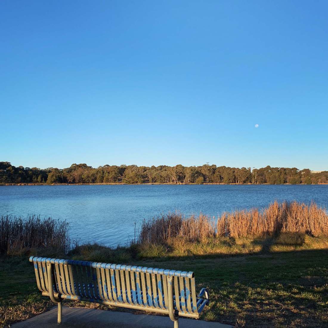 Canberra sunset and moonrise