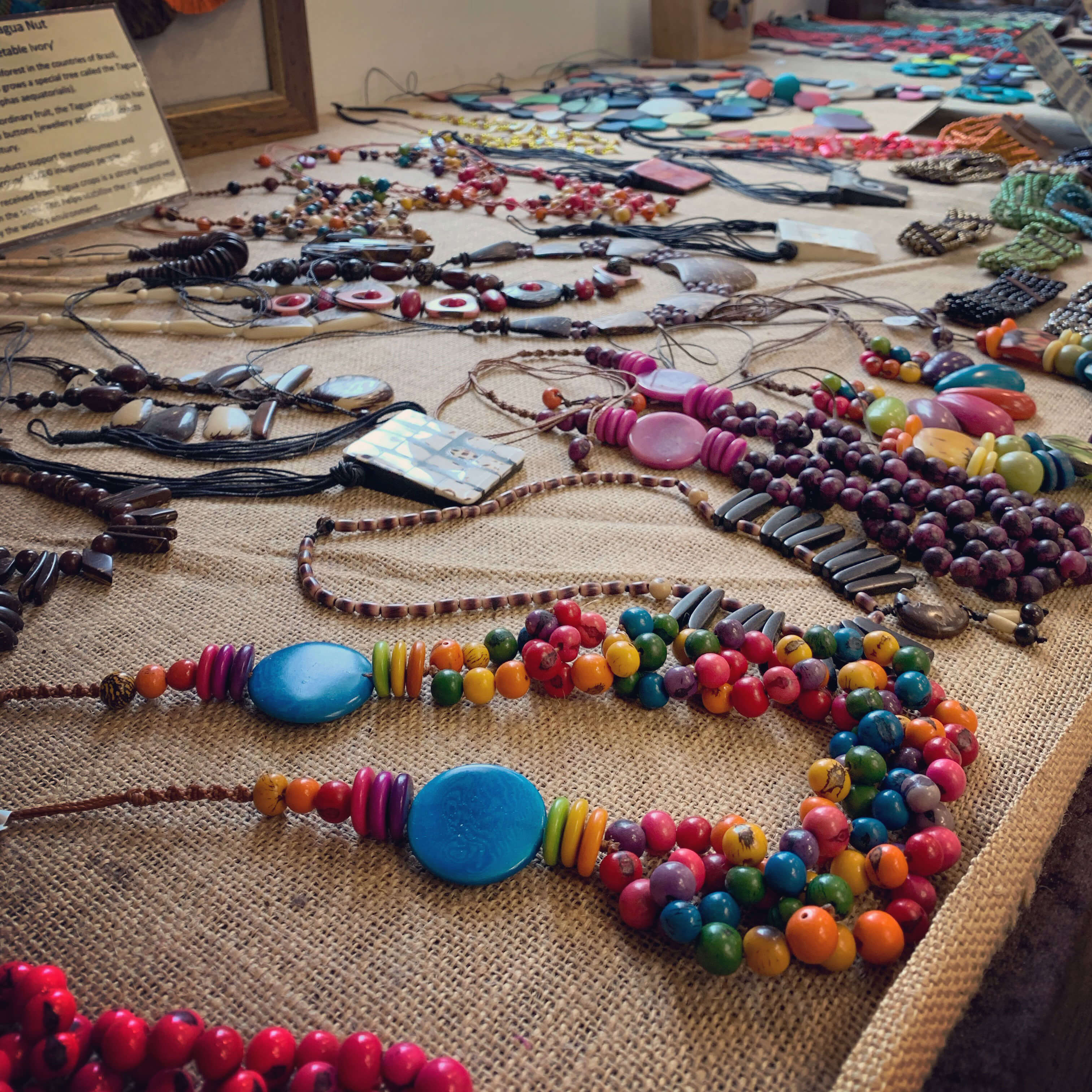 Handmade jewellery at a shop in Melbourne