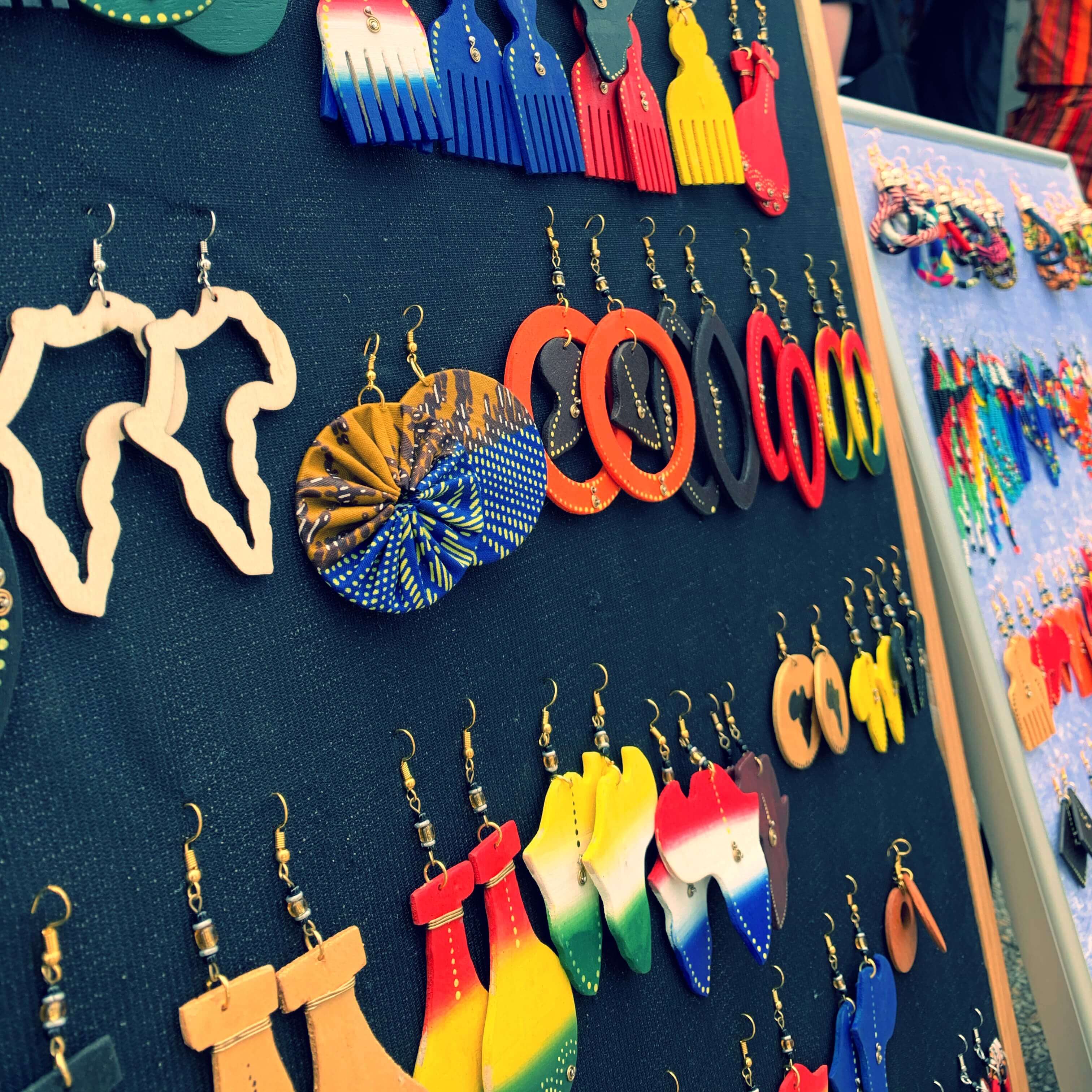 Earrings for sale at the National Multicultural Festival, Canberra