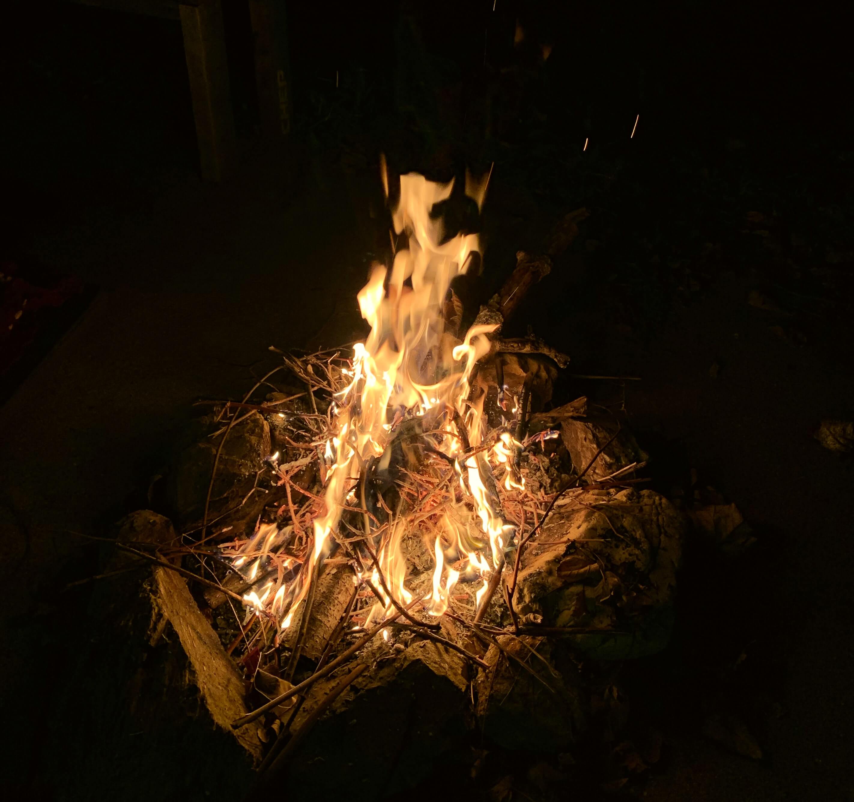 Backyard bonfire