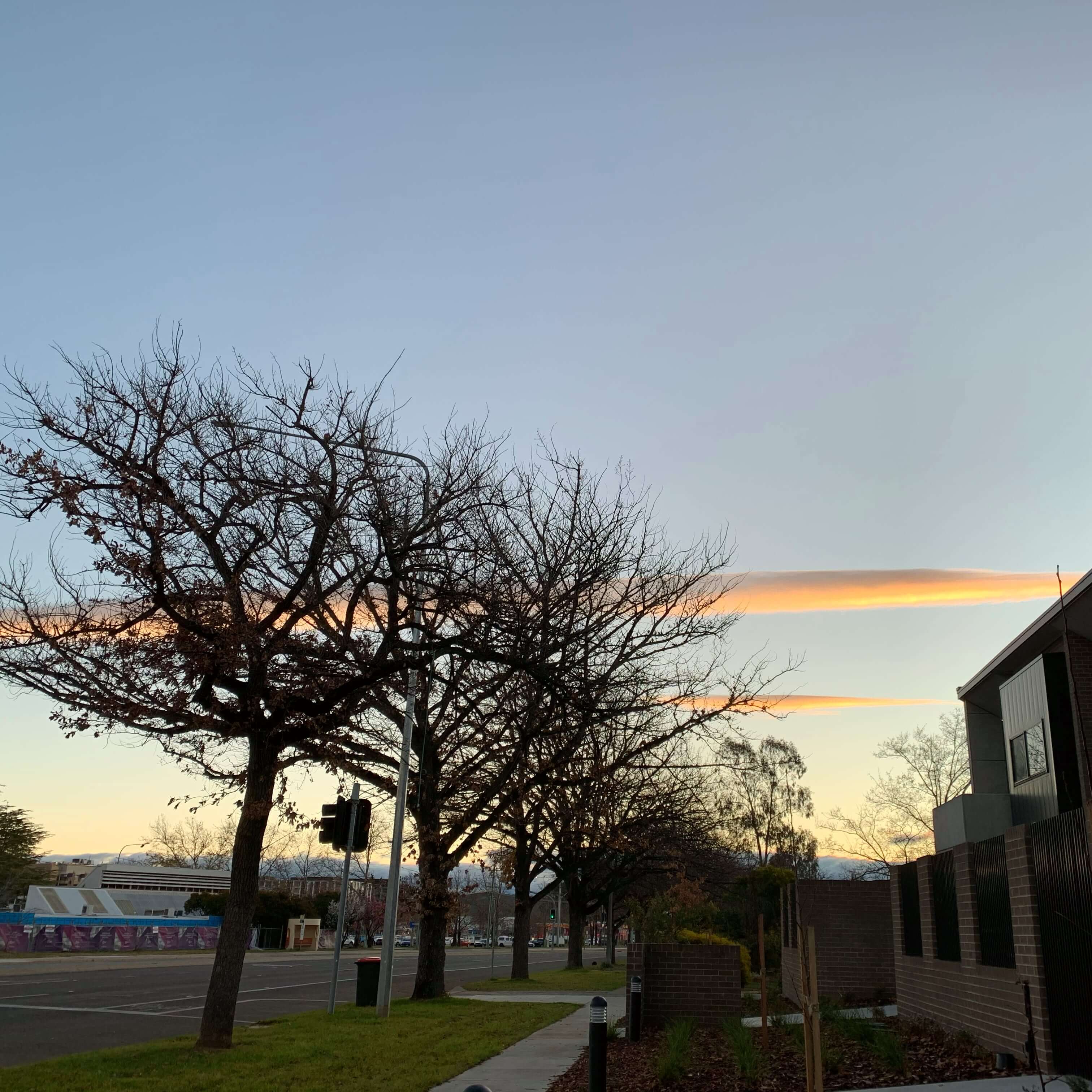 Winter sunset in Canberra