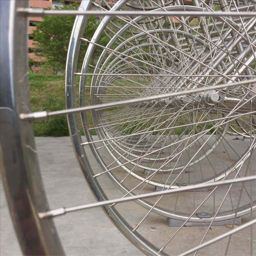 Bicycle wheels - from an art installation in Austin, Texas