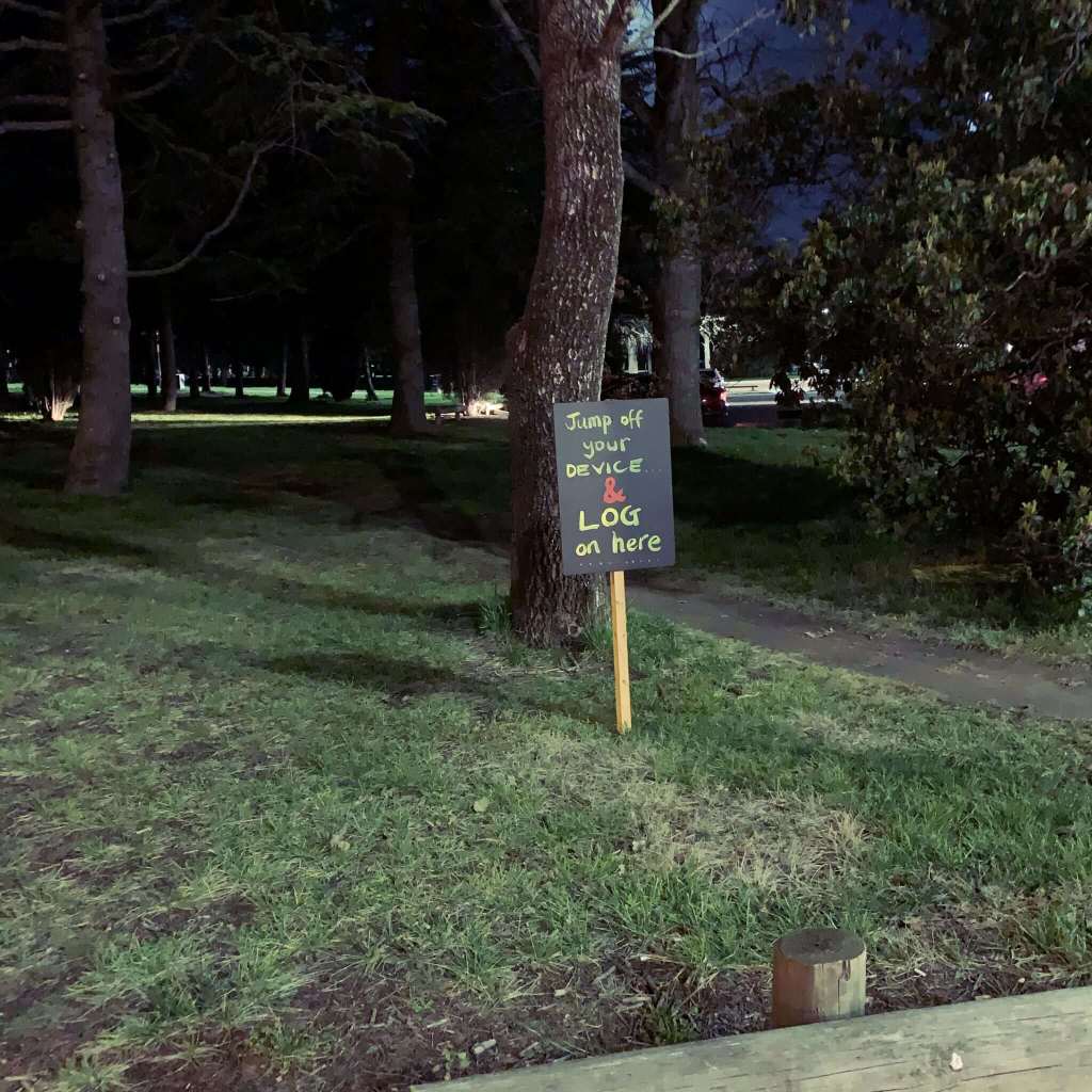 Message in the park, Canberra