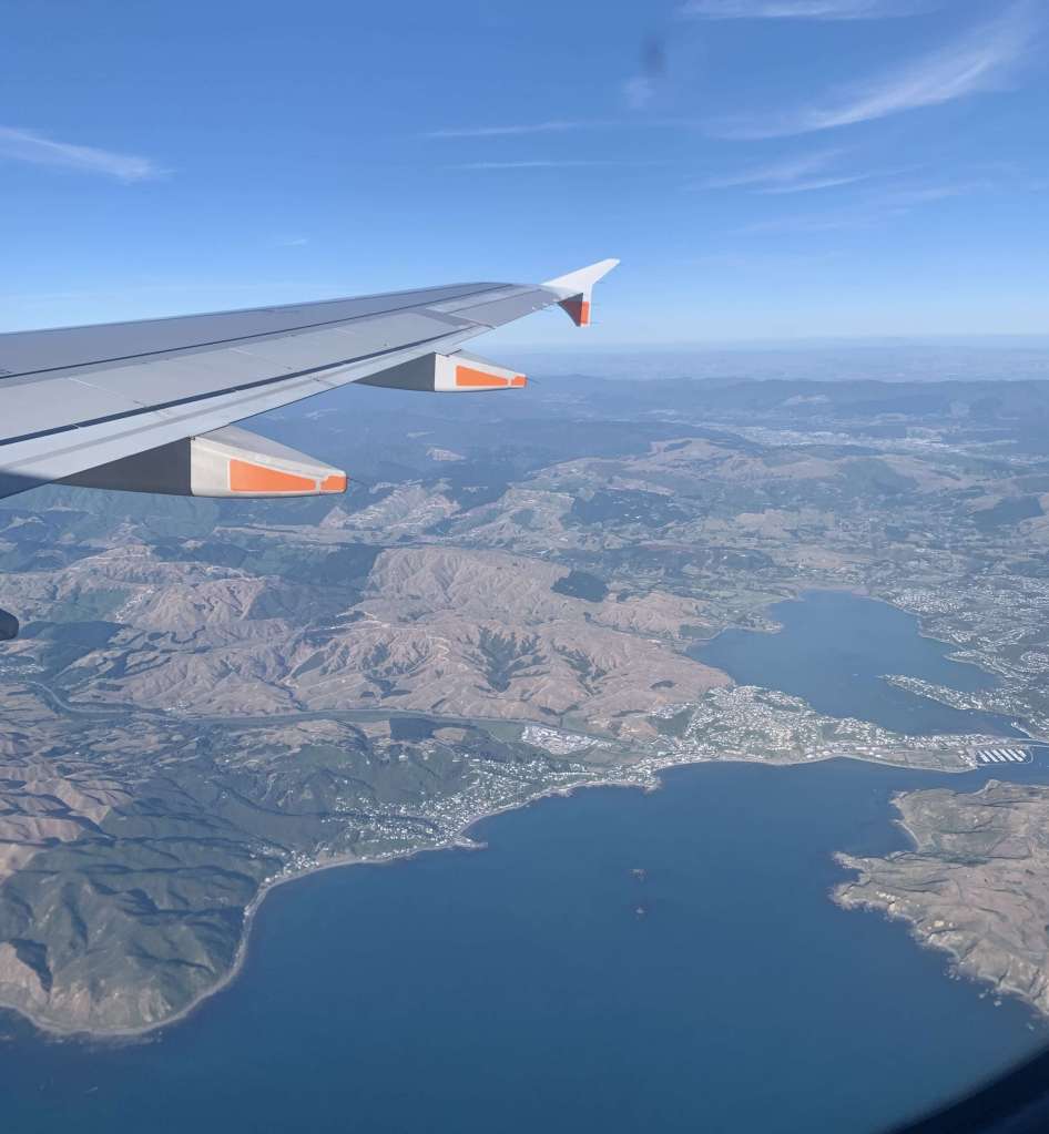 photo of New Zealand's landscape as seen from the window of a plane