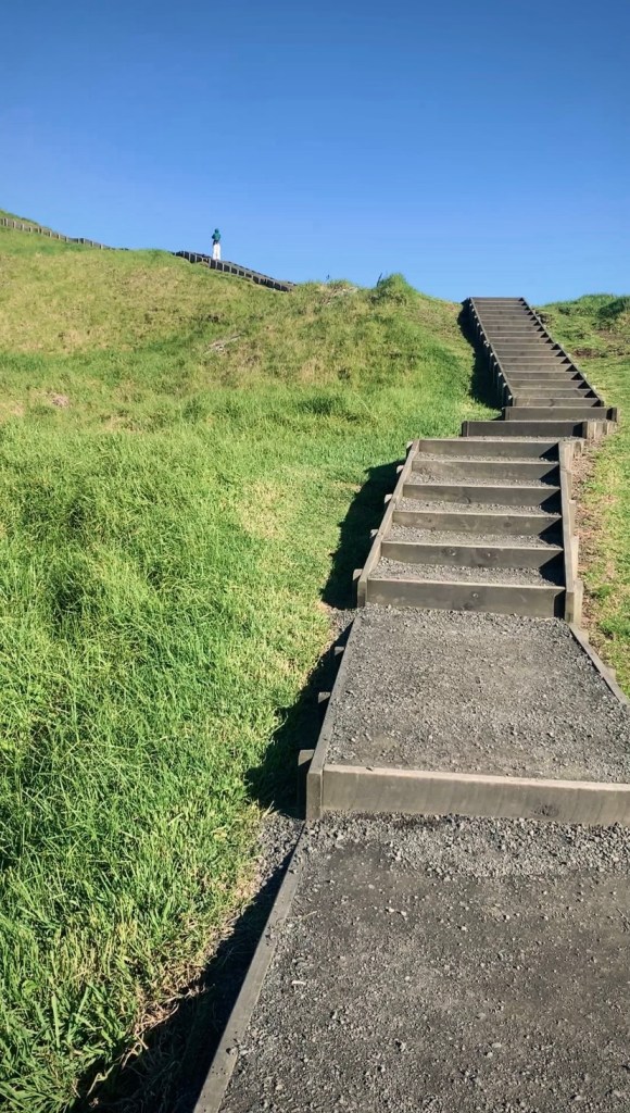 Photo of stairs leading up to Mount Wellington in Auckland. 